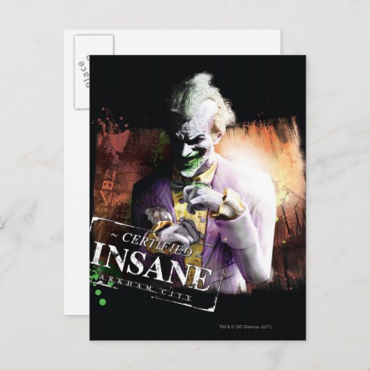 Joker - Certified Insane Briefkaart (Voorkant / Achterkant)