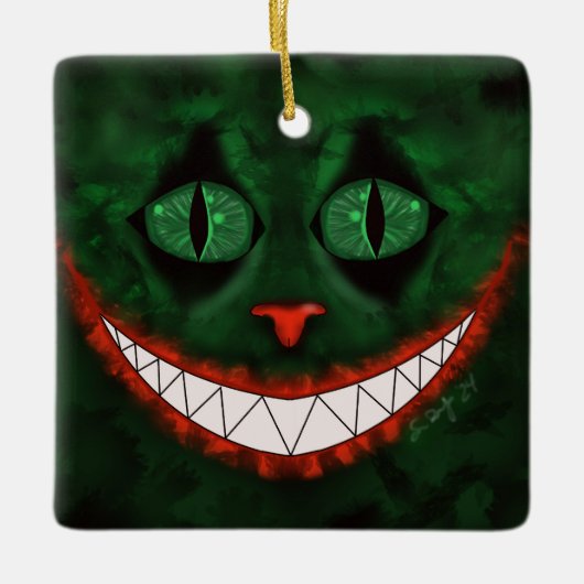 Joker Cheshire Keramisch Ornament (Voorkant)