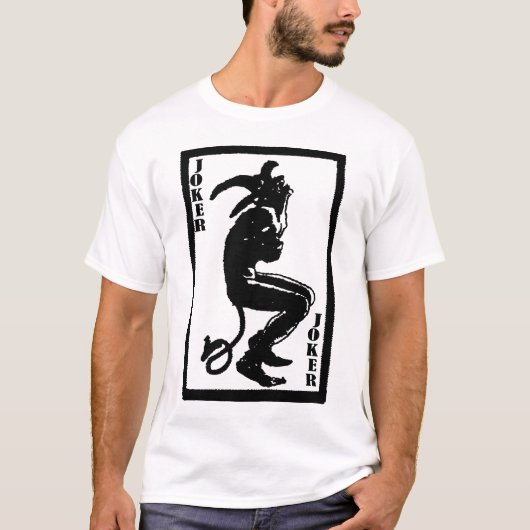 JOKER DEVIL DEMON POKER EMBROIDERDE IRON PATCH T-SHIRT (Voorkant)