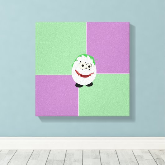 Joker Egg Wrapped Canvas Afdruk (Insitu (Houten vloer))