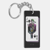Joker en Batman Schoppenaart Illustratie Sleutelhanger (Voorkant Links)