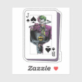 Joker en Batman Schoppenaas speelkaart Illustratie Sticker (Vel)
