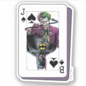 Joker en Batman Schoppenaas speelkaart Illustratie Sticker (Voorkant)
