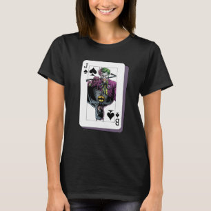 Joker en Batman Schoppenaas speelkaart Illustratie T-shirt
