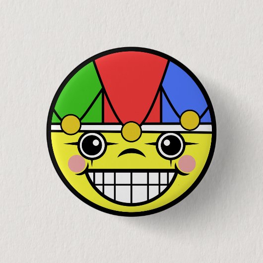 Joker Face Ronde Button 3,2 Cm (Voorkant)