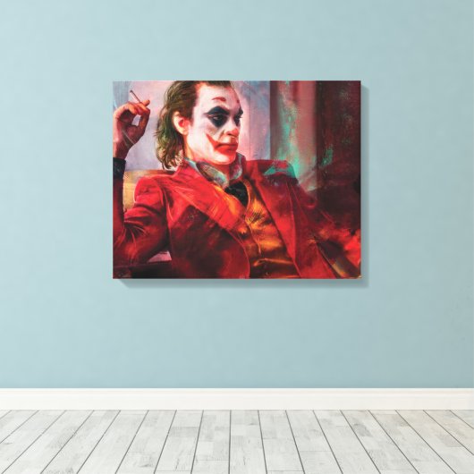 joker film Premium Wrapped Canvas (gloss) (Insitu (Houten vloer))