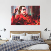 joker film Premium Wrapped Canvas (gloss) Afdruk (Insitu (Slaapkamer))