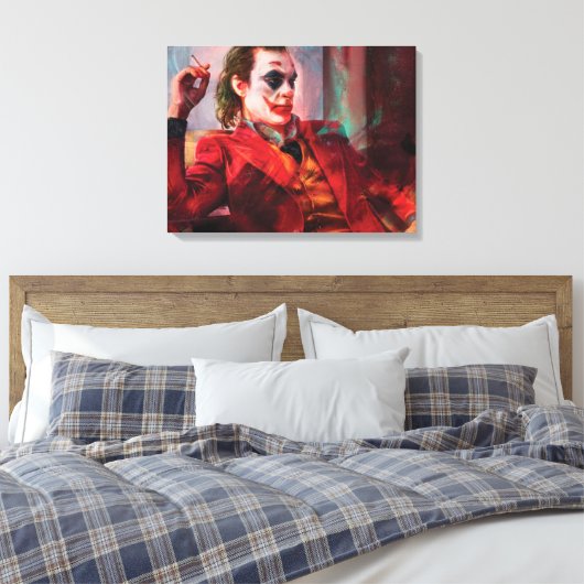 joker film Premium Wrapped Canvas (gloss) Afdruk (Insitu (Slaapkamer))