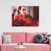joker film Premium Wrapped Canvas (gloss) Afdruk (Insitu (Woonkamer))
