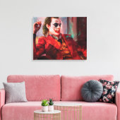joker film Premium Wrapped Canvas (gloss) Afdruk (Insitu (Woonkamer))