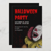 "Joker Halloween Party Uitnodigingen" Kaart (Voorkant / Achterkant)