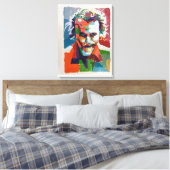 Joker handgeschilderd door Mark Elsen Canvas Afdruk (Insitu (Slaapkamer))