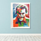Joker handgeschilderd door Mark Elsen Canvas Afdruk (Insitu (Houten vloer))