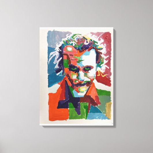 Joker handgeschilderd door Mark Elsen Canvas Afdruk (Voorkant)