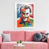Joker handgeschilderd door Mark Elsen Canvas Afdruk (Insitu (Woonkamer))