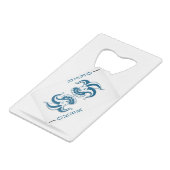 Joker-kaart Creditkaart Flessenopener (Voorkant Gekanteld)