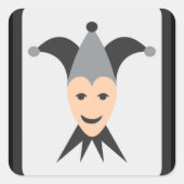 Joker Kaart Emoji Vierkante Sticker (Voorkant)