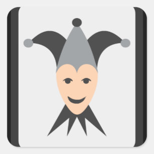 Joker Kaart Emoji Vierkante Sticker