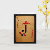 Joker kaart kostuum halloween spel kaarten  (Gele Bloem)