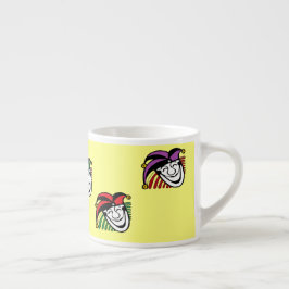 Joker kleurrijke petten patroon geel espresso kop