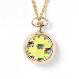 Joker kleurrijke petten patroon geel horloge