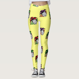 Joker kleurrijke petten patroon geel leggings