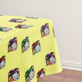 Joker kleurrijke petten patroon geel tafelkleed