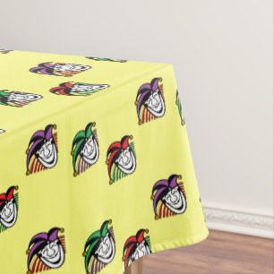 Joker kleurrijke petten patroon geel tafelkleed
