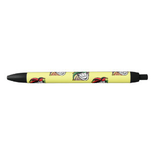 Joker kleurrijke petten patroon geel zwarte inkt pen