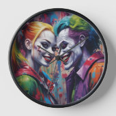 JOker Love Grafitty Harley Quinn Muur Klok paar (Voorkant)