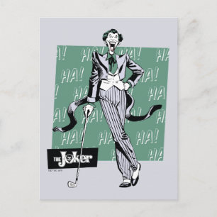 Joker met Golf Club Briefkaart