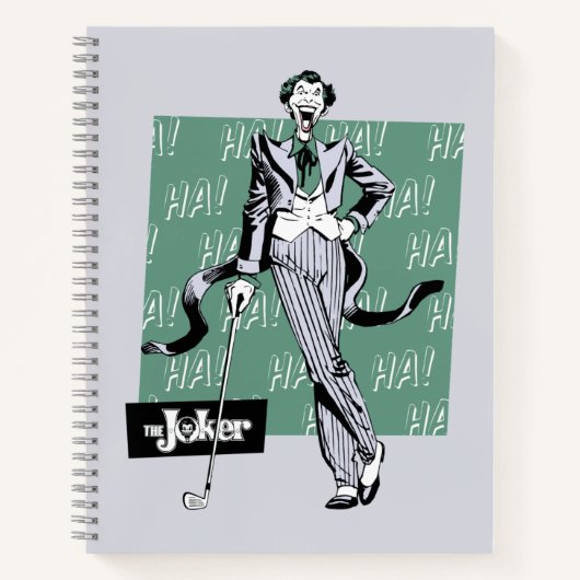 Joker met Golf Club Notitieboek (Voorkant)