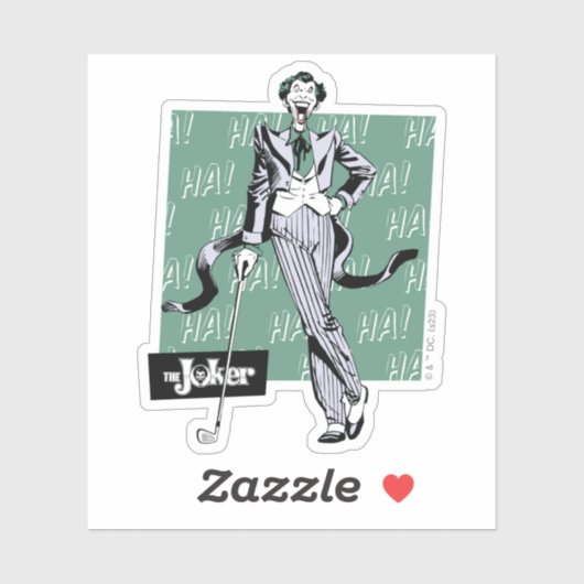 Joker met Golf Club Sticker (Vel)