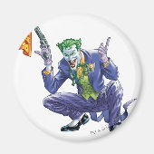 Joker met nep-pistool magneet (Voorkant)