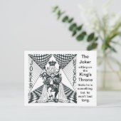 Joker op Koning's troon - Briefkaart (Staand voorkant)