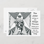 Joker op Koning's troon - Briefkaart (Voorkant / Achterkant)