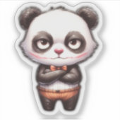 Joker Panda, grappige Panda Sticker (Voorkant)