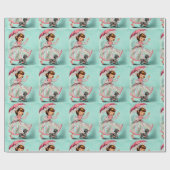 Joker Poodle Wrapping Paper Cadeaupapier (Vlak)