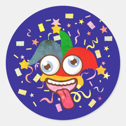JOKER PRANKS RONDE STICKER (Voorkant)
