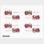 JOKER RECHTHOEKIGE STICKER (Vel)