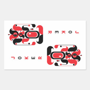 JOKER RECHTHOEKIGE STICKER