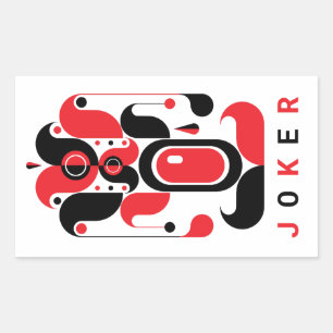JOKER RECHTHOEKIGE STICKER