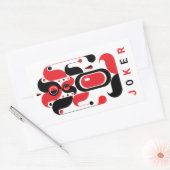 JOKER RECHTHOEKIGE STICKER (Envelop)