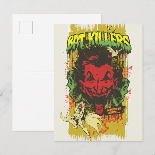 Joker Retro Comic Book Montage Briefkaart (Voorkant / Achterkant)