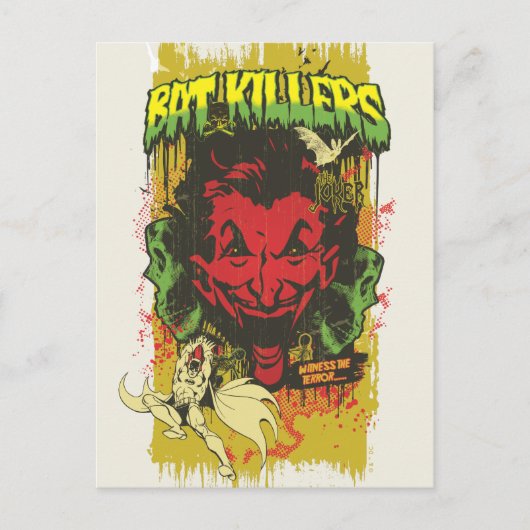 Joker Retro Comic Book Montage Briefkaart (Voorkant)