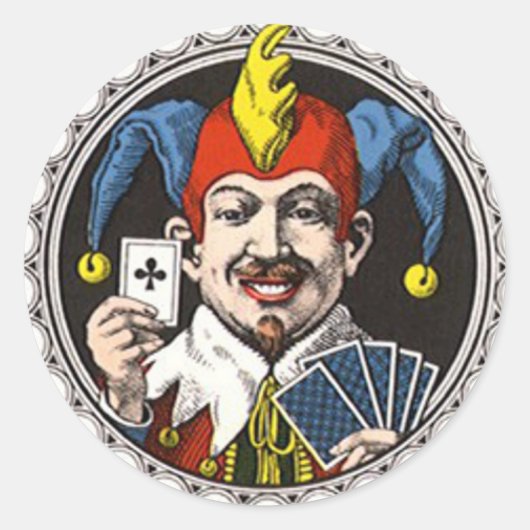 joker ronde sticker (Voorkant)