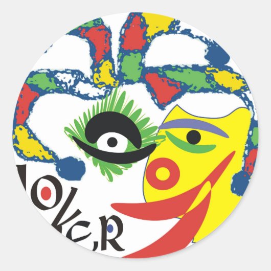 Joker Ronde Sticker (Voorkant)
