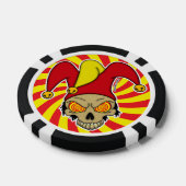 Joker Rood Geel Draaiende Ogen Schroefbal Afbeeldi Poker Chips (Enkel)