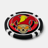 Joker Rood Geel Draaiende Ogen Screwball Graphics Poker Chips (Enkel)