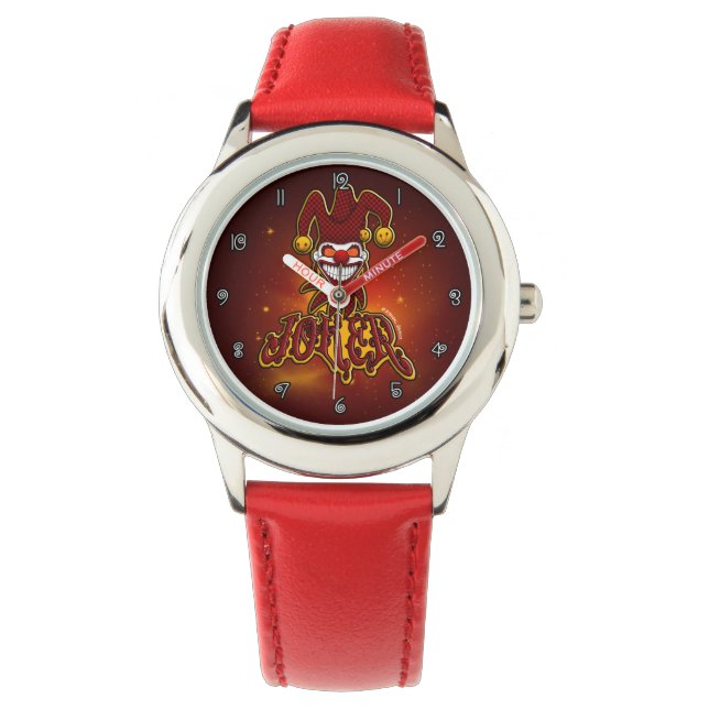Joker (Rood) Horloge (Voorkant)